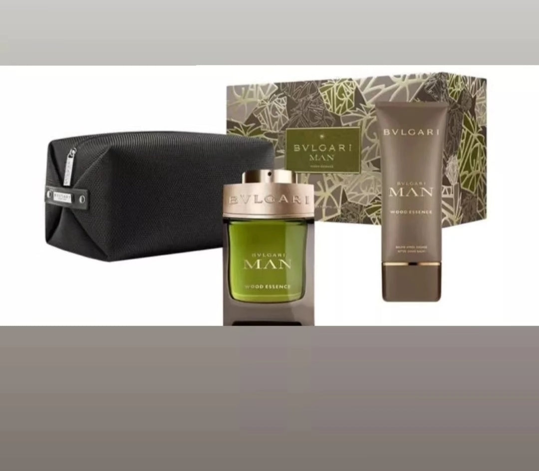 Bvlgari Man Wood Essence Luxury Gift Set - Premium Eau De Parfum & Travel Kit
