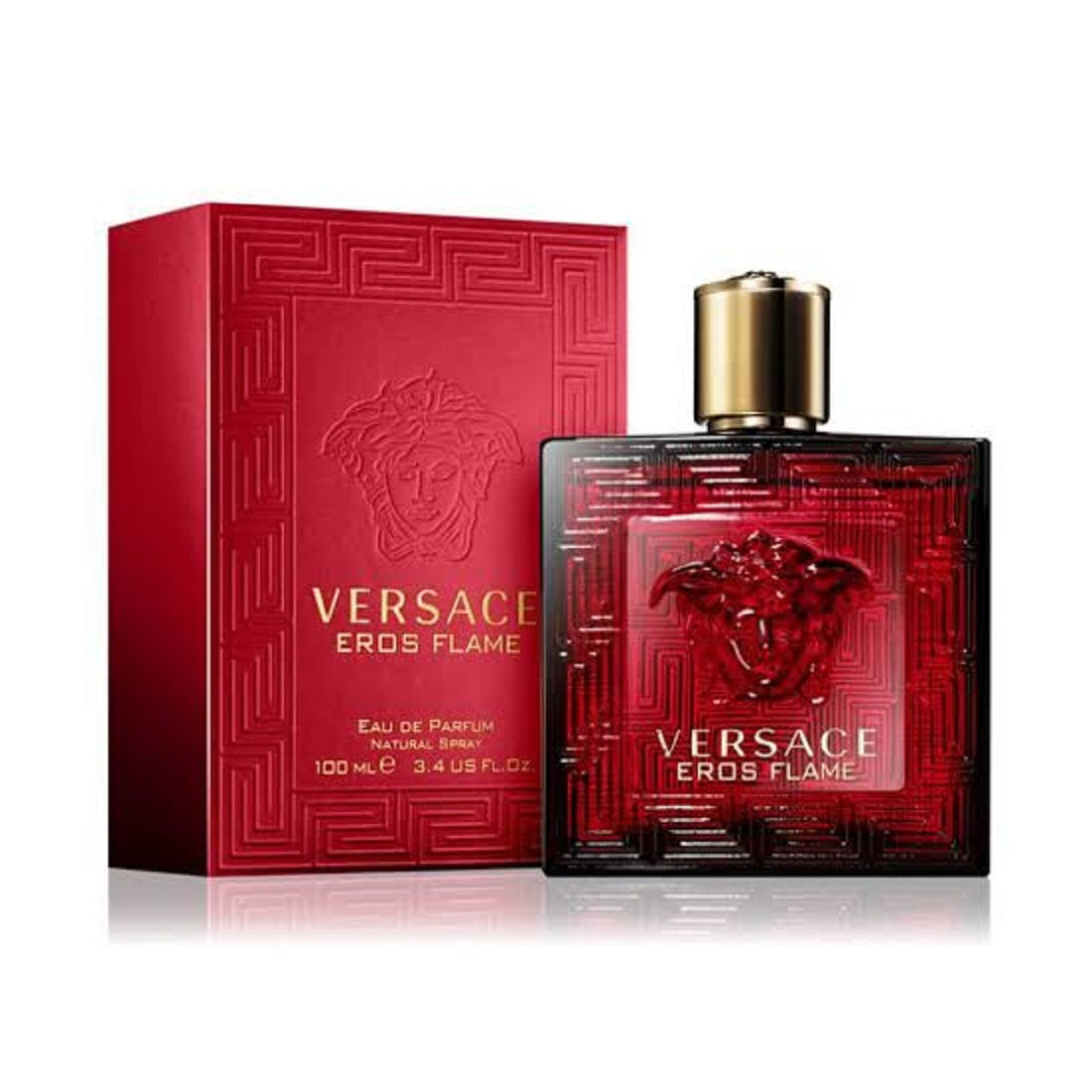 Versace Eros Flame Eau De Parfum - Passionate Spicy Citrus Luxury Fragrance (100ml)